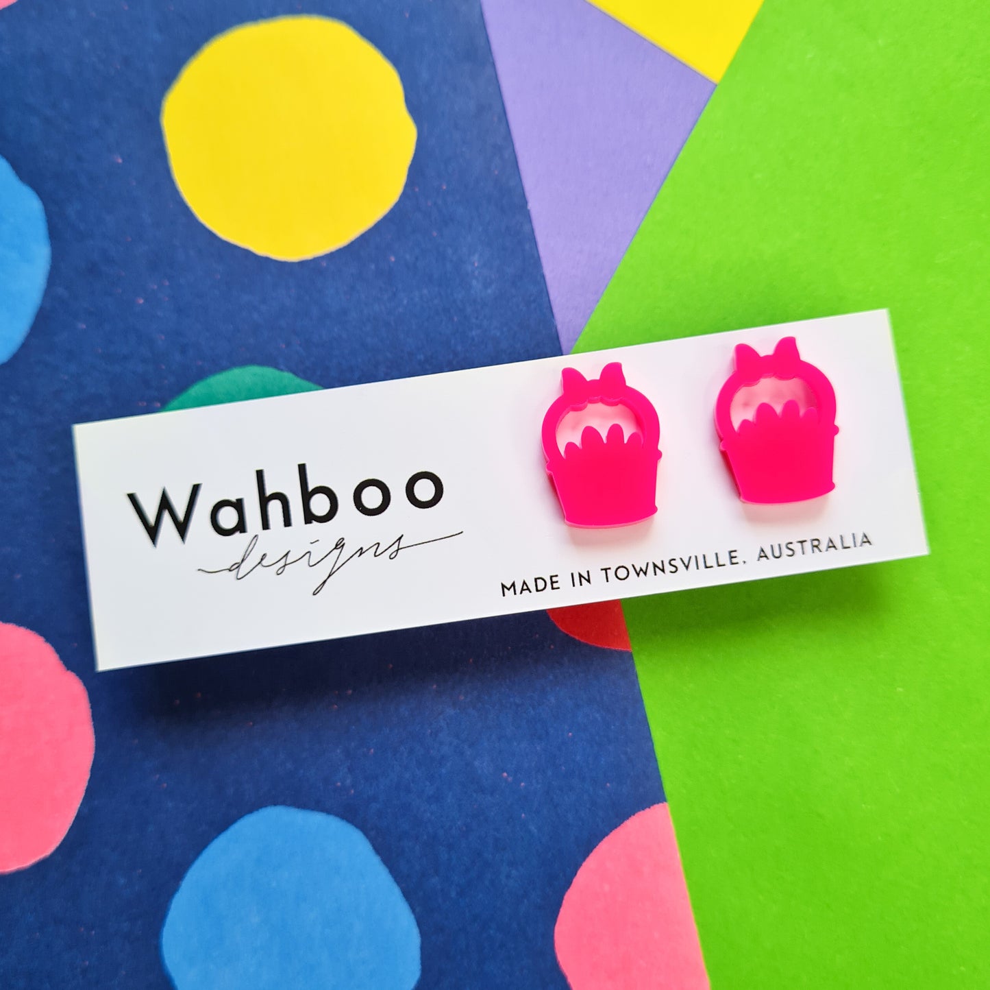 Easter Egg Basket Stud Earrings