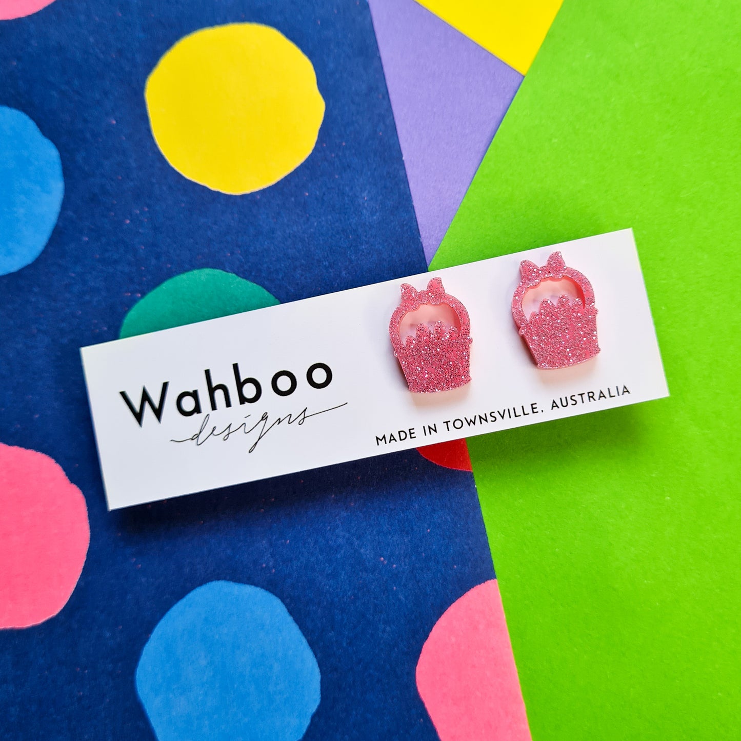 Easter Egg Basket Stud Earrings