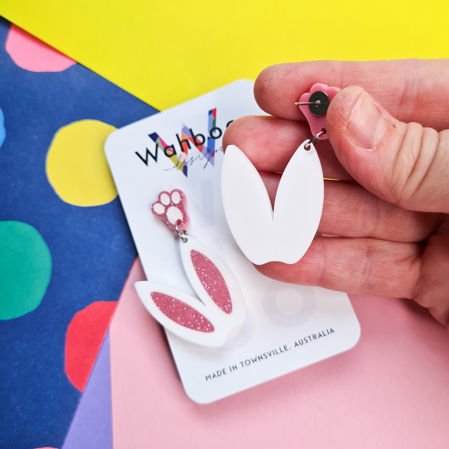 Easter Bunny Ears Dangle Earrings