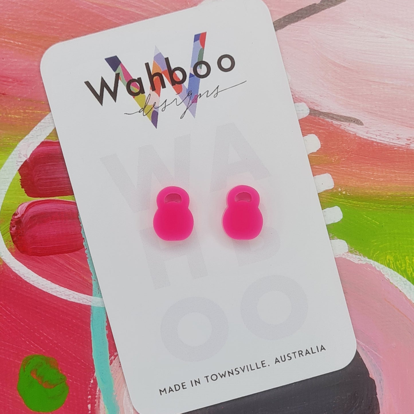 Kettlebell Stud Earrings