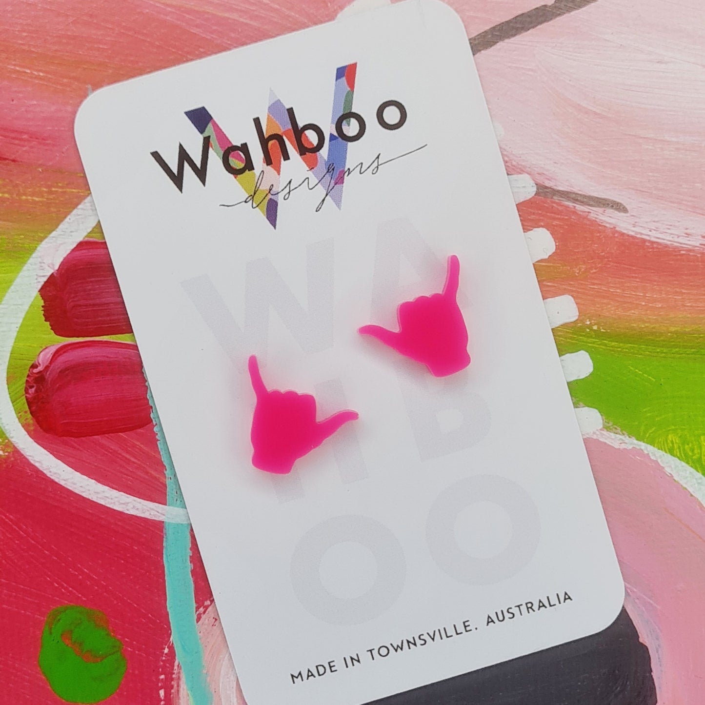 Shaka Hand Stud Earrings