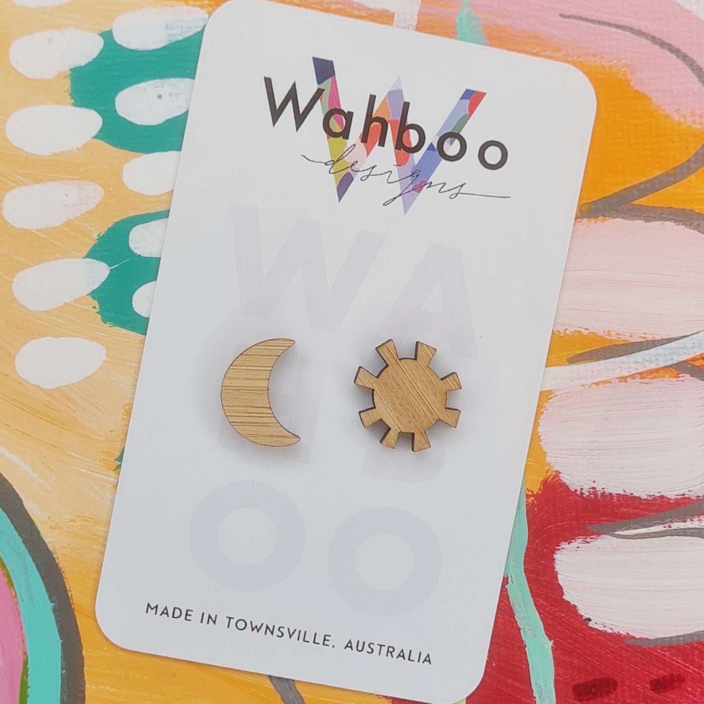 Sun & Moon Stud Earrings