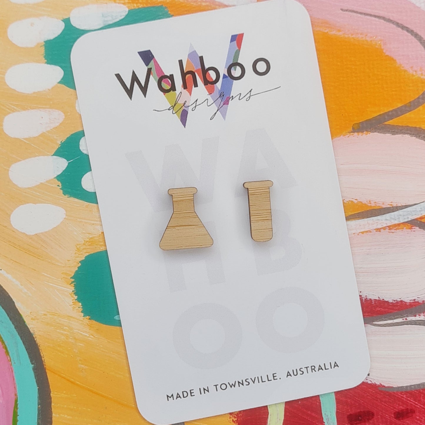 Beaker & Test Tube Stud Earrings