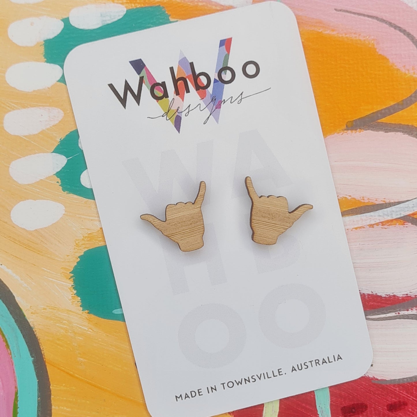Shaka Hand Stud Earrings