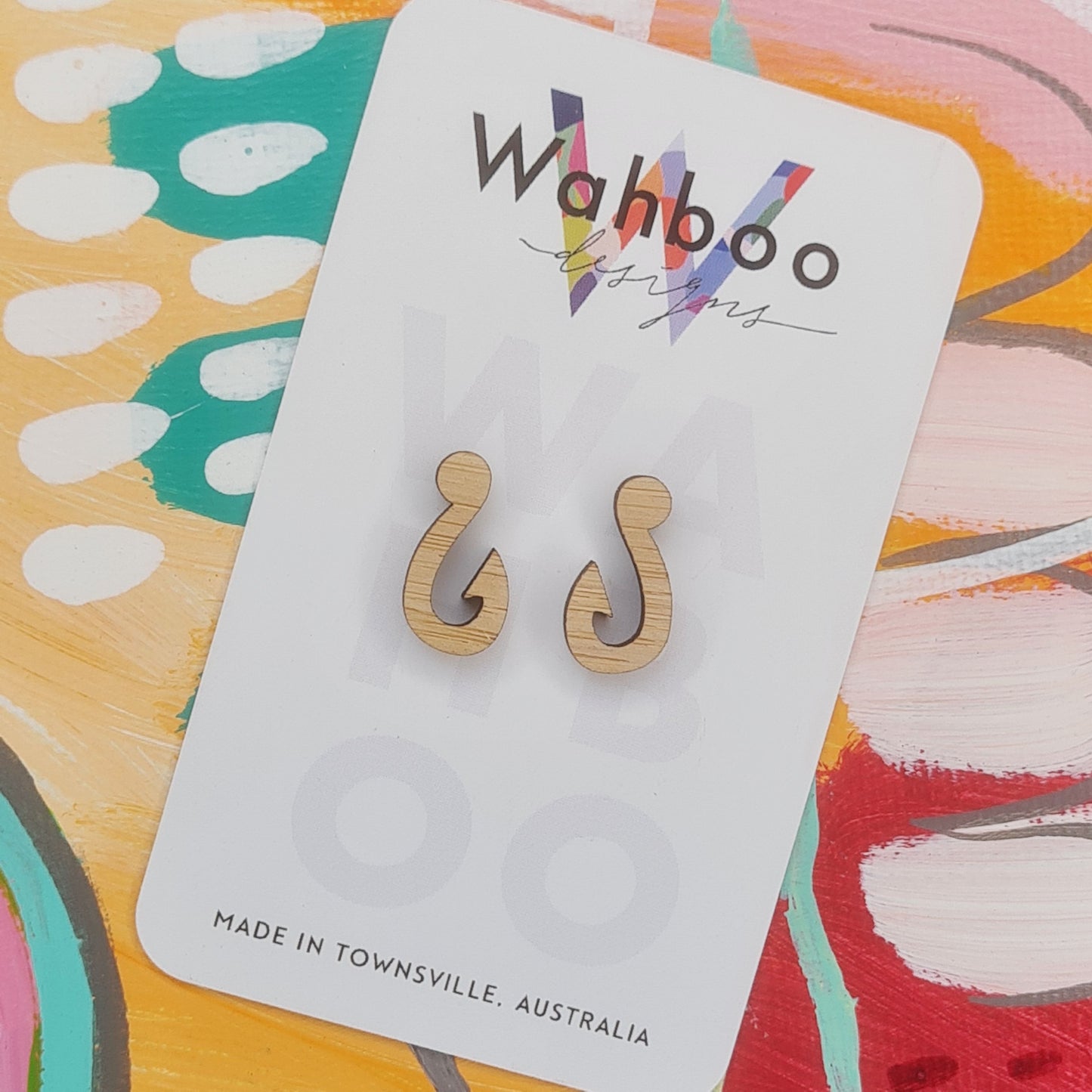 Fishing Hook Stud Earrings