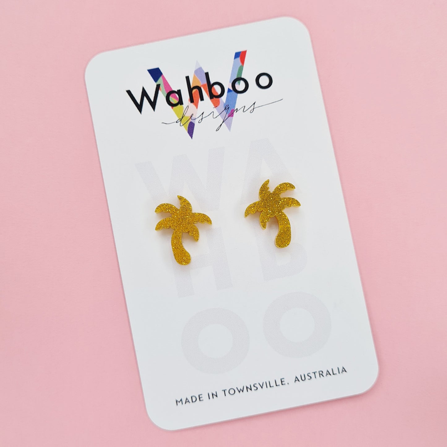 Palm Tree Stud Earrings