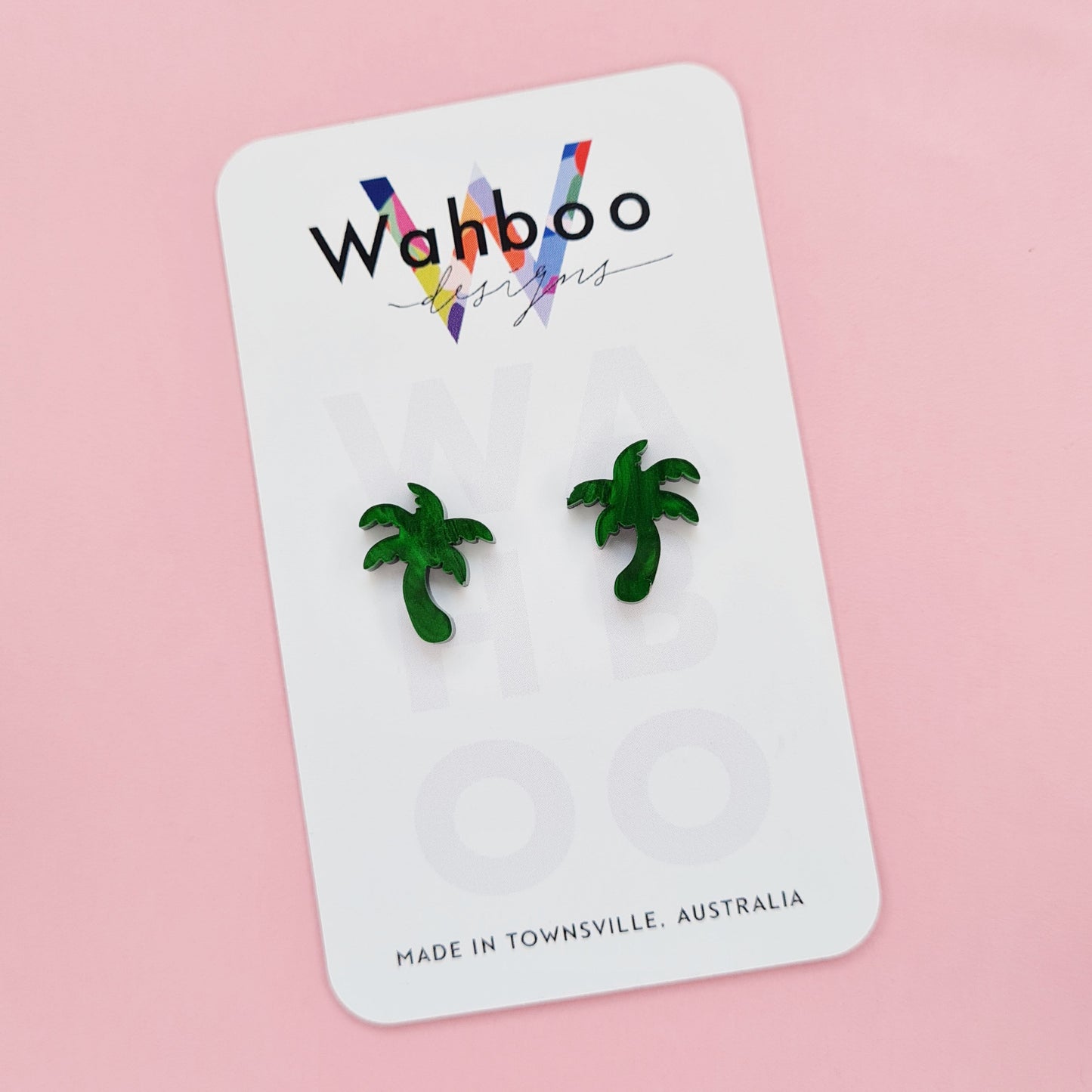 Palm Tree Stud Earrings