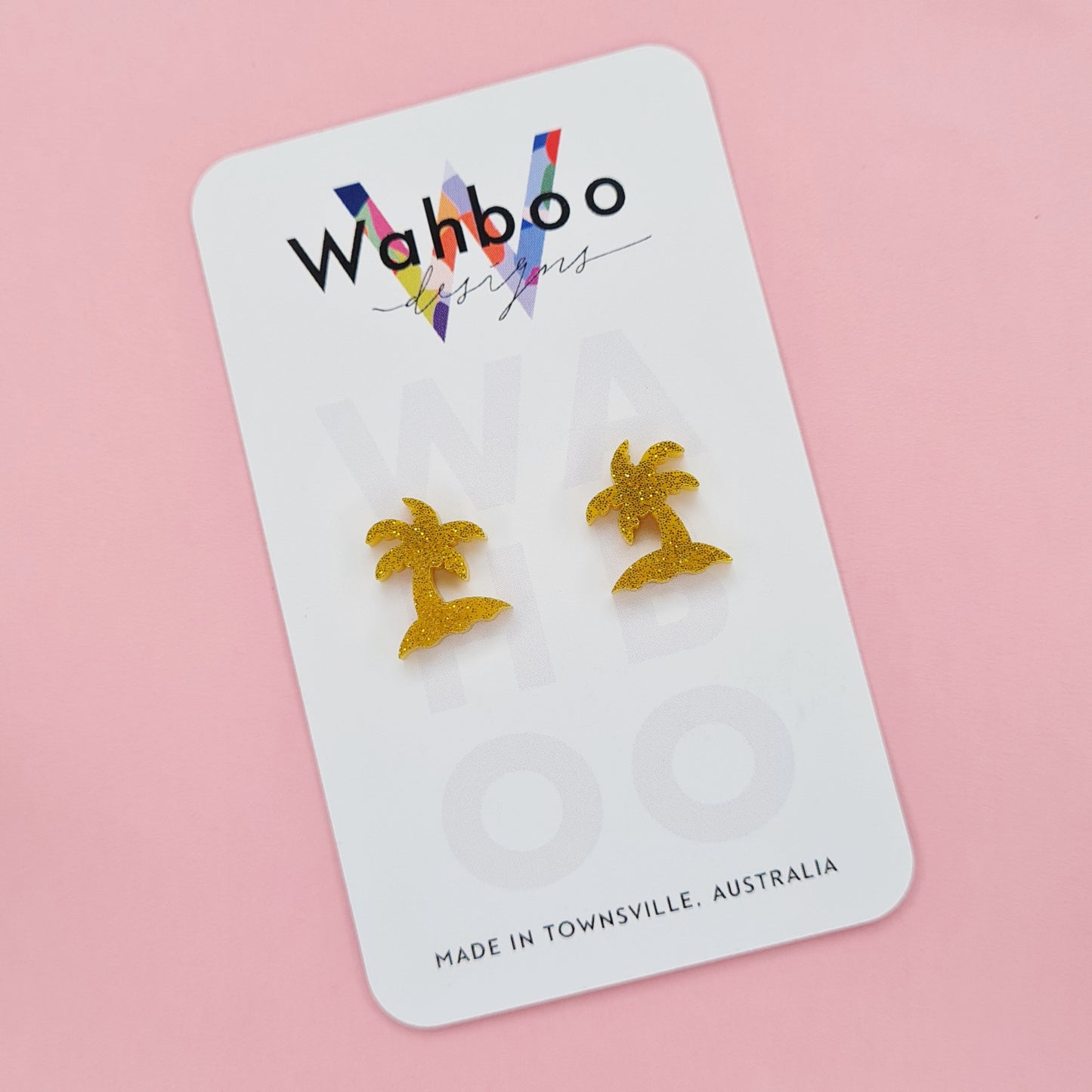 Palm Tree Stud Earrings