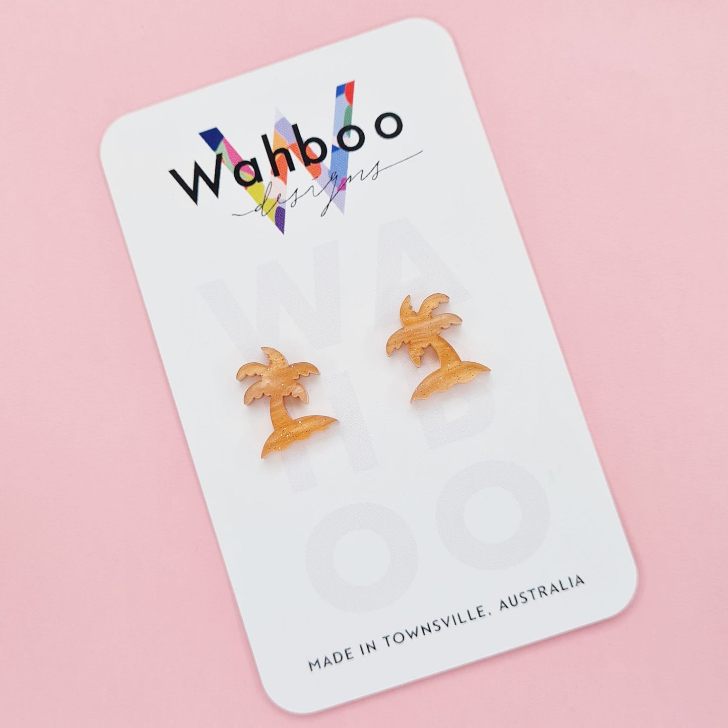 Palm Tree Stud Earrings