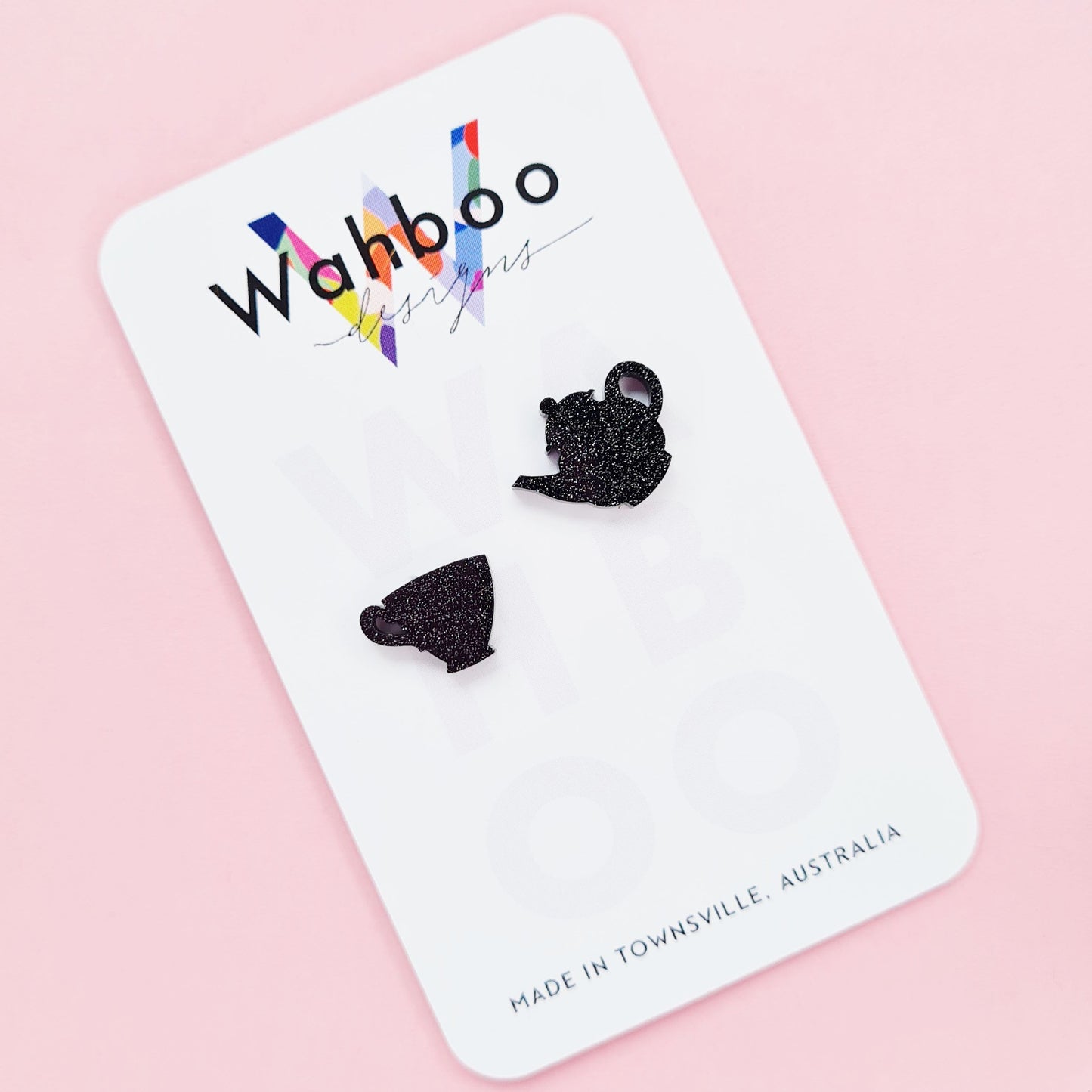 Tea Pot and Cup Stud Earrings