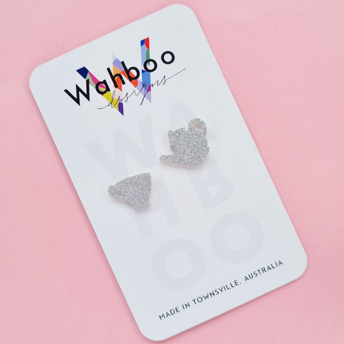 Tea Pot and Cup Stud Earrings