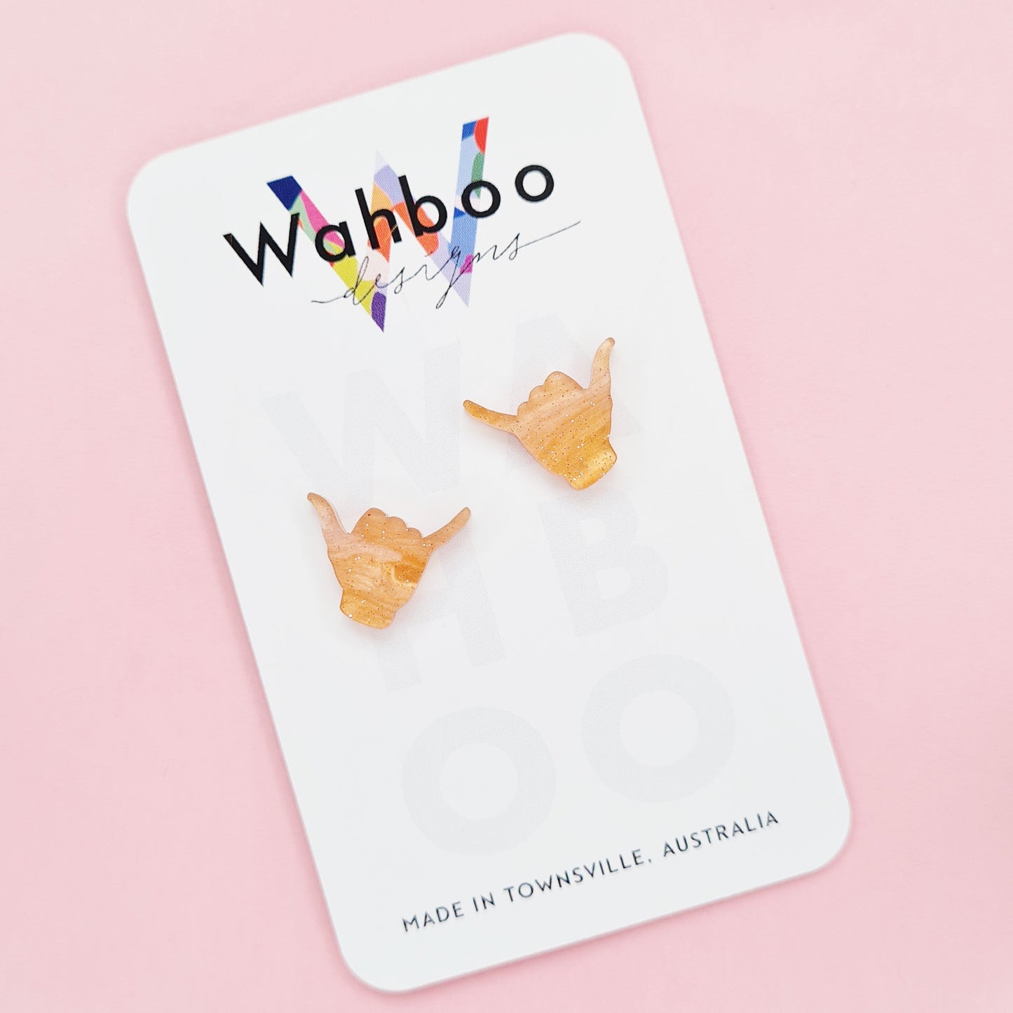 Shaka Hand Stud Earrings