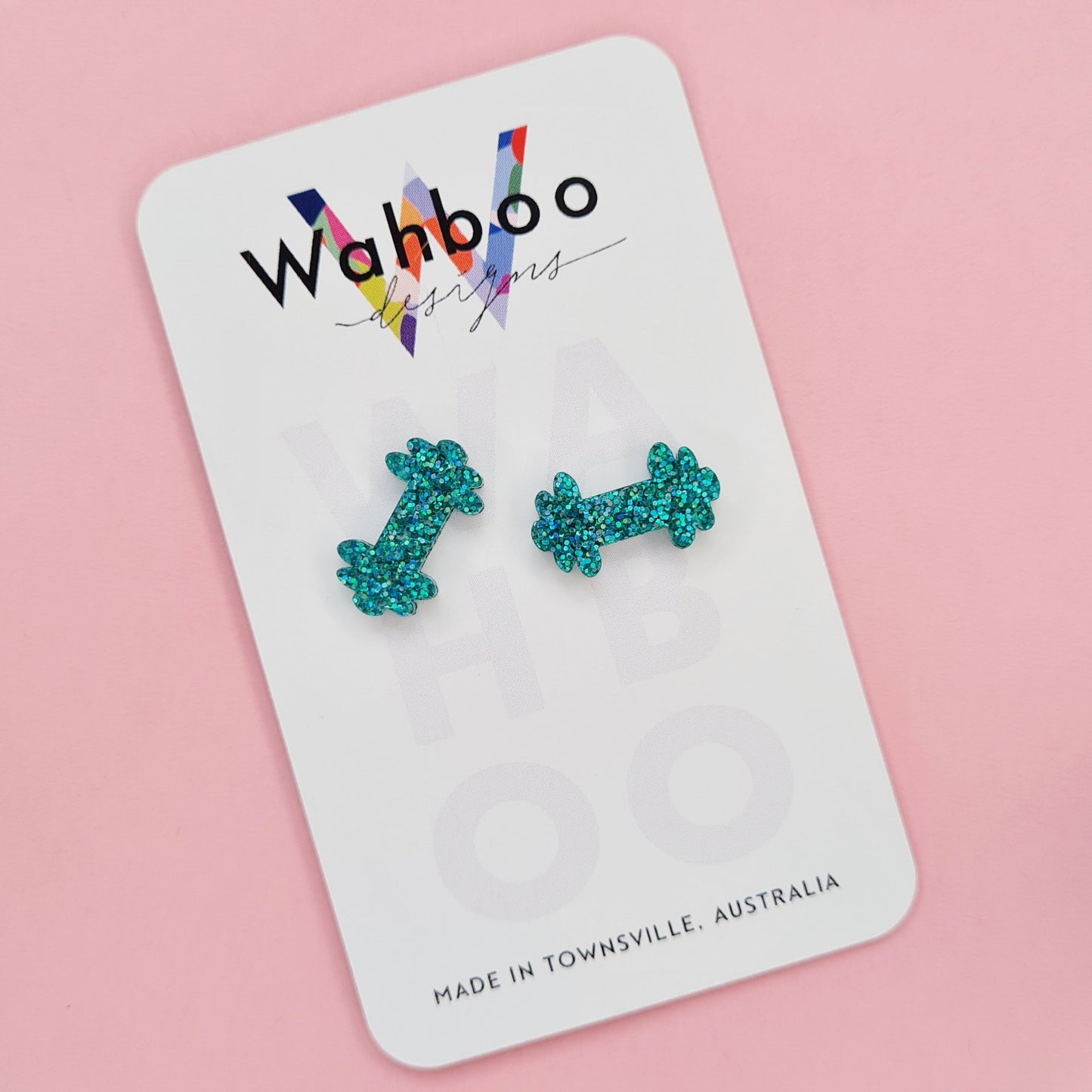Dumbbell Stud Earrings
