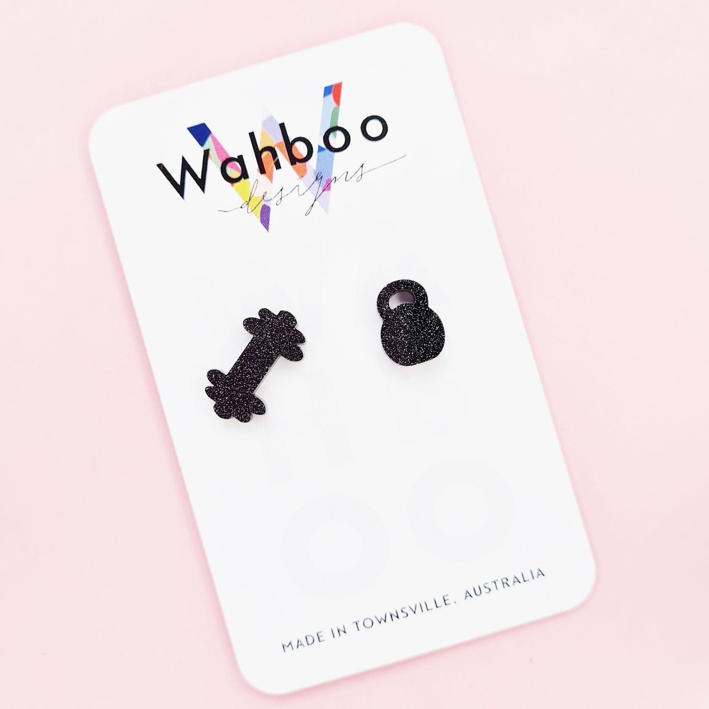 Dumbbell Stud Earrings