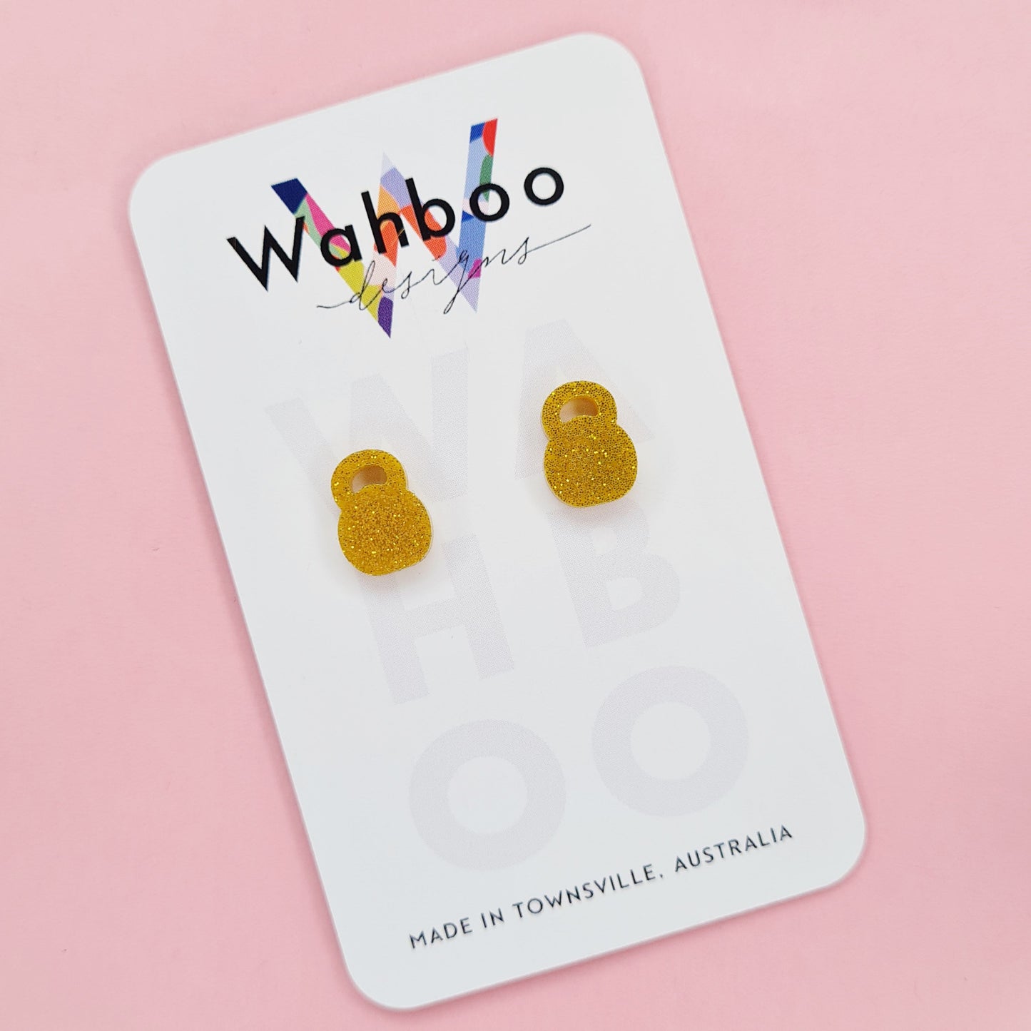 Kettlebell Stud Earrings
