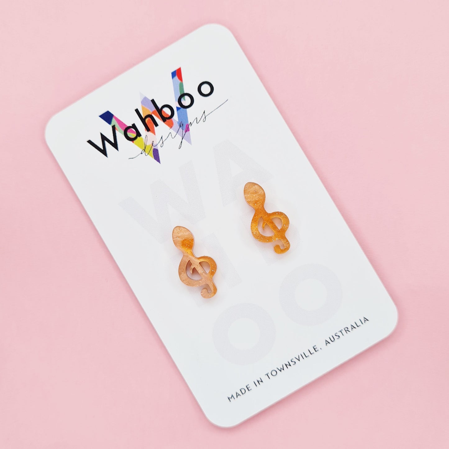 Music Note Stud Earrings