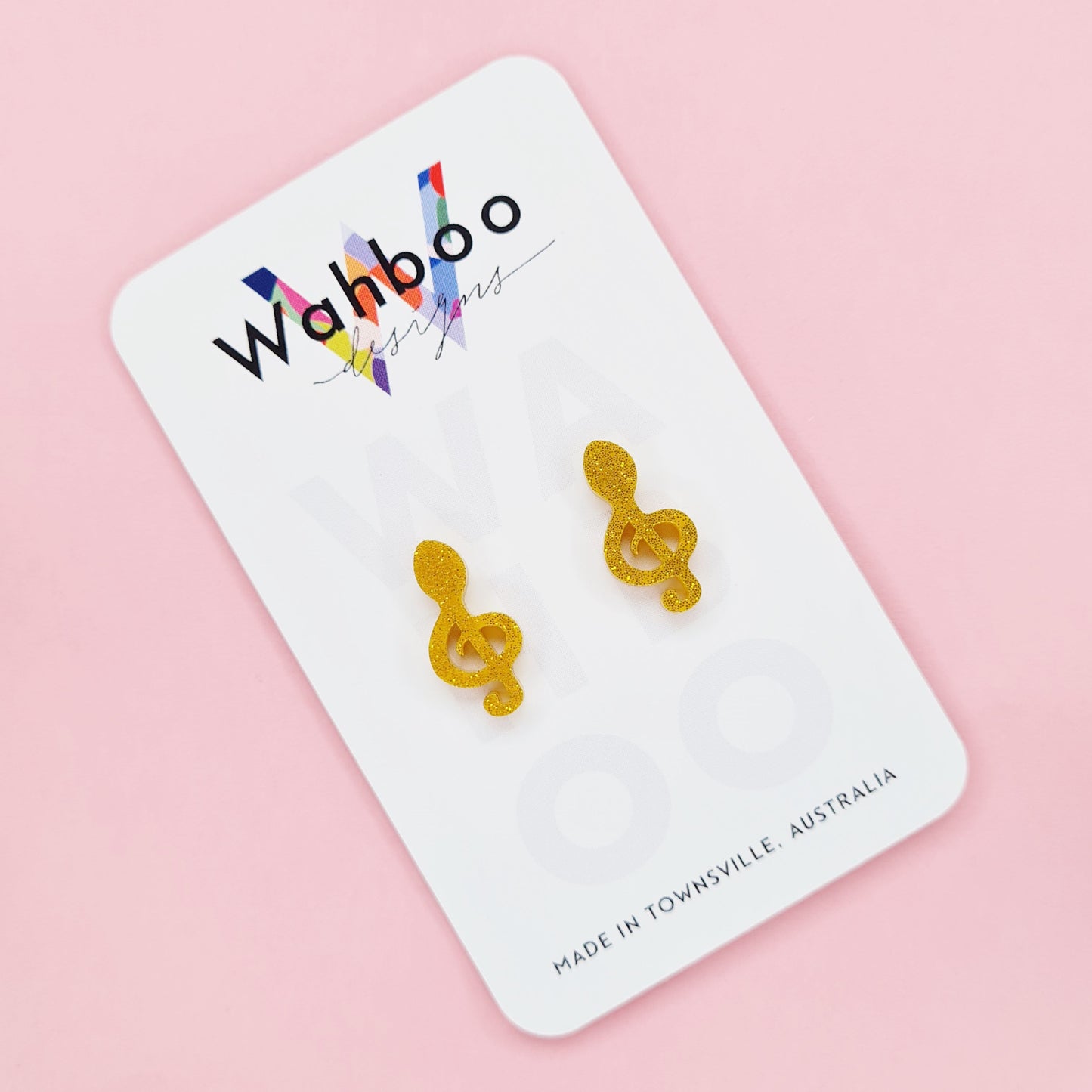 Music Note Stud Earrings