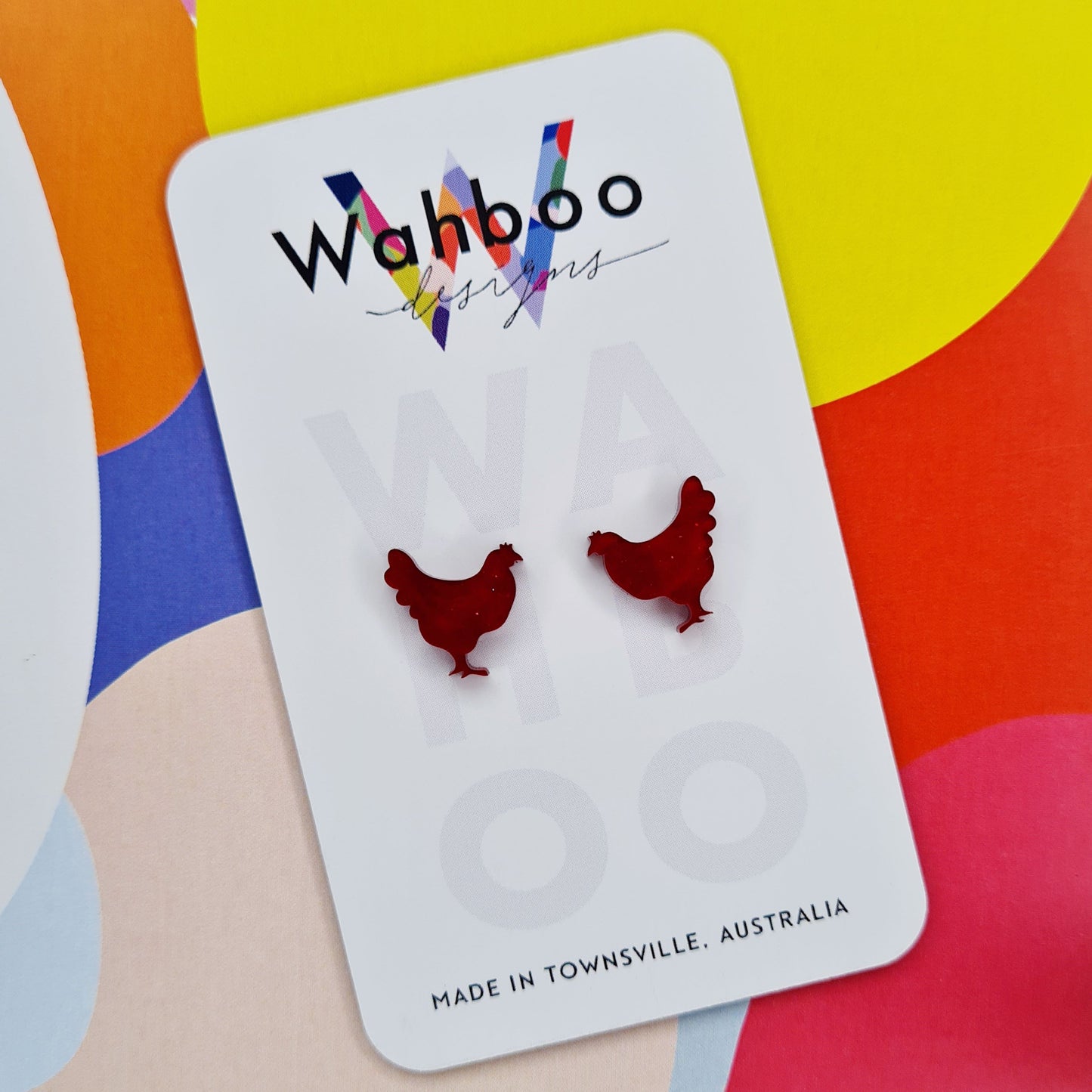 Chicken Stud Earrings