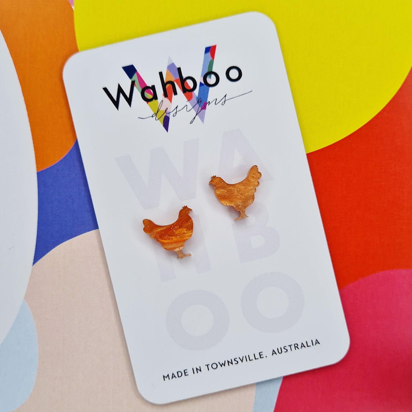 Chicken Stud Earrings