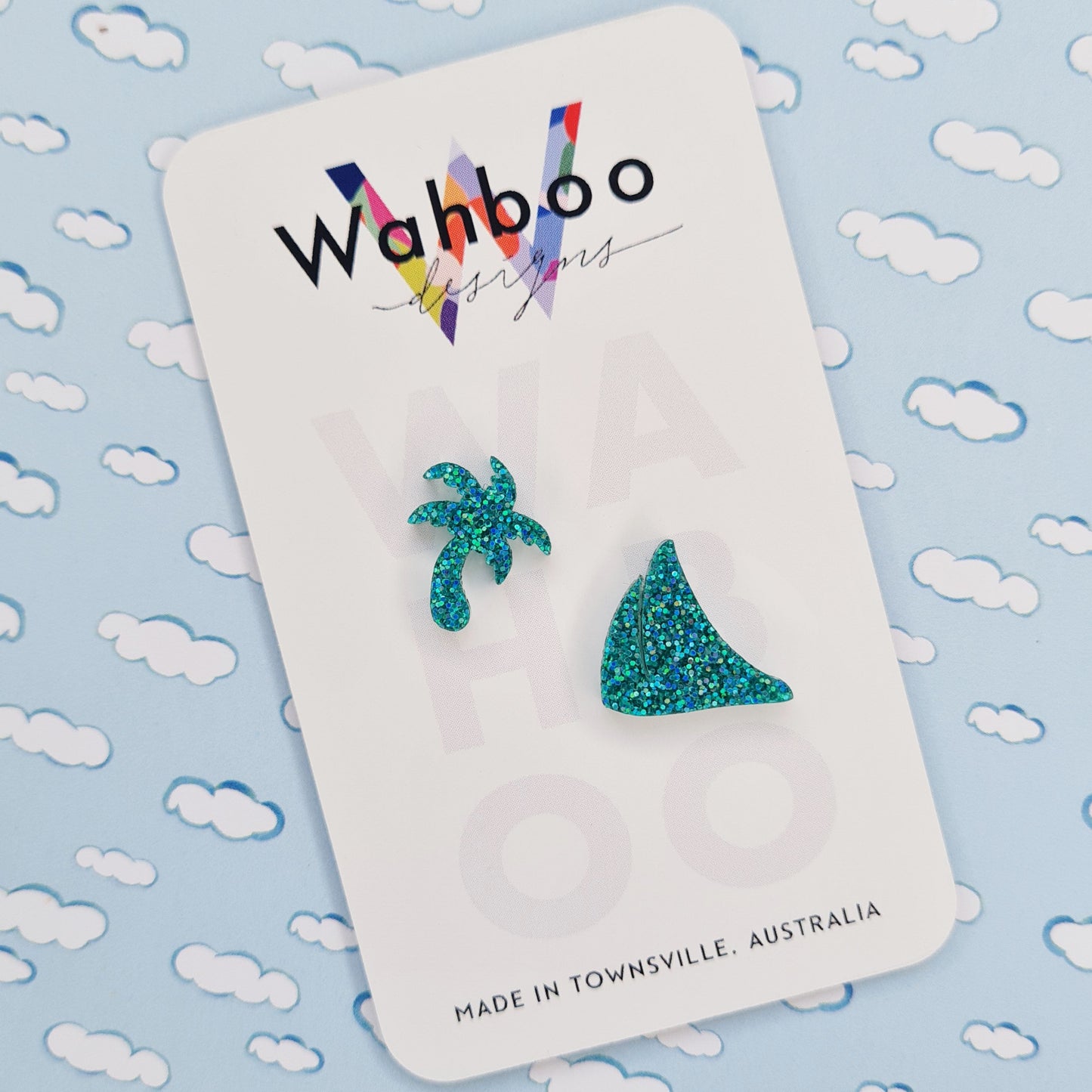 Palm Tree Stud Earrings