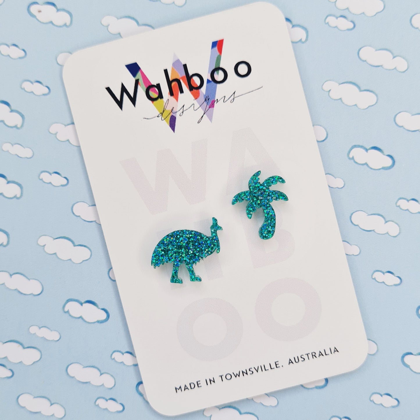 Palm Tree Stud Earrings