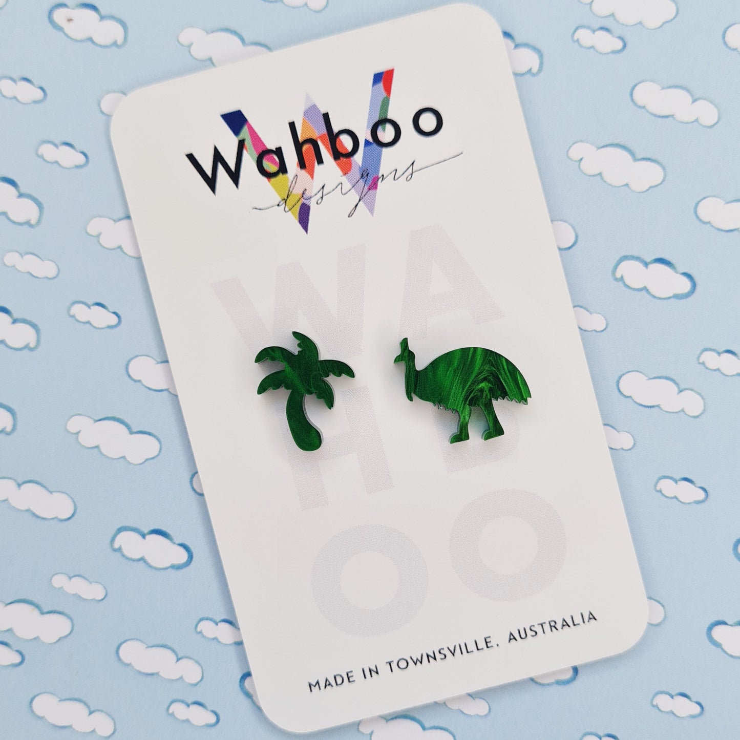Palm Tree Stud Earrings