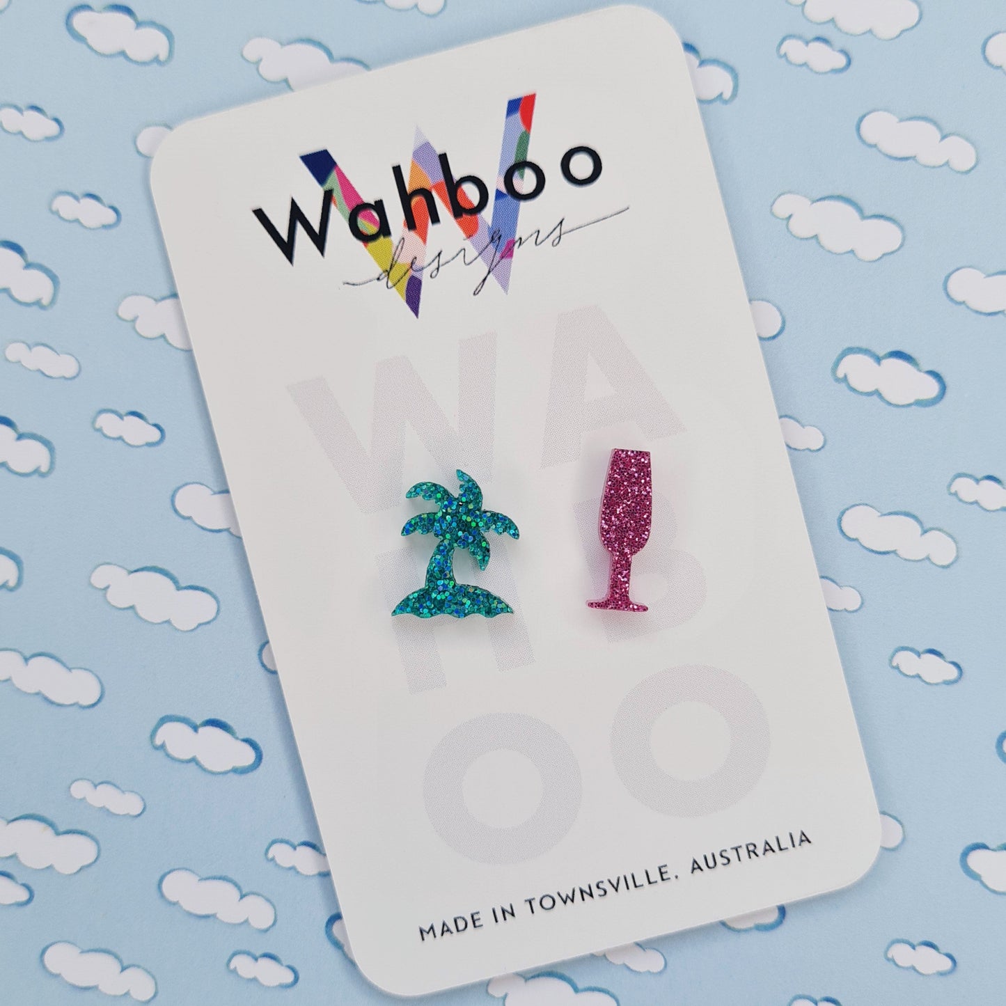 Palm Tree Stud Earrings