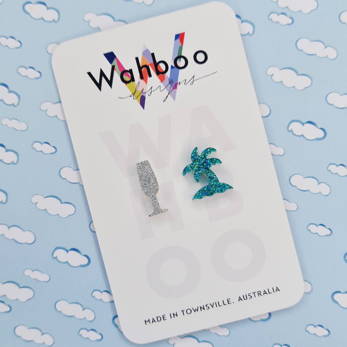 Palm Tree Stud Earrings