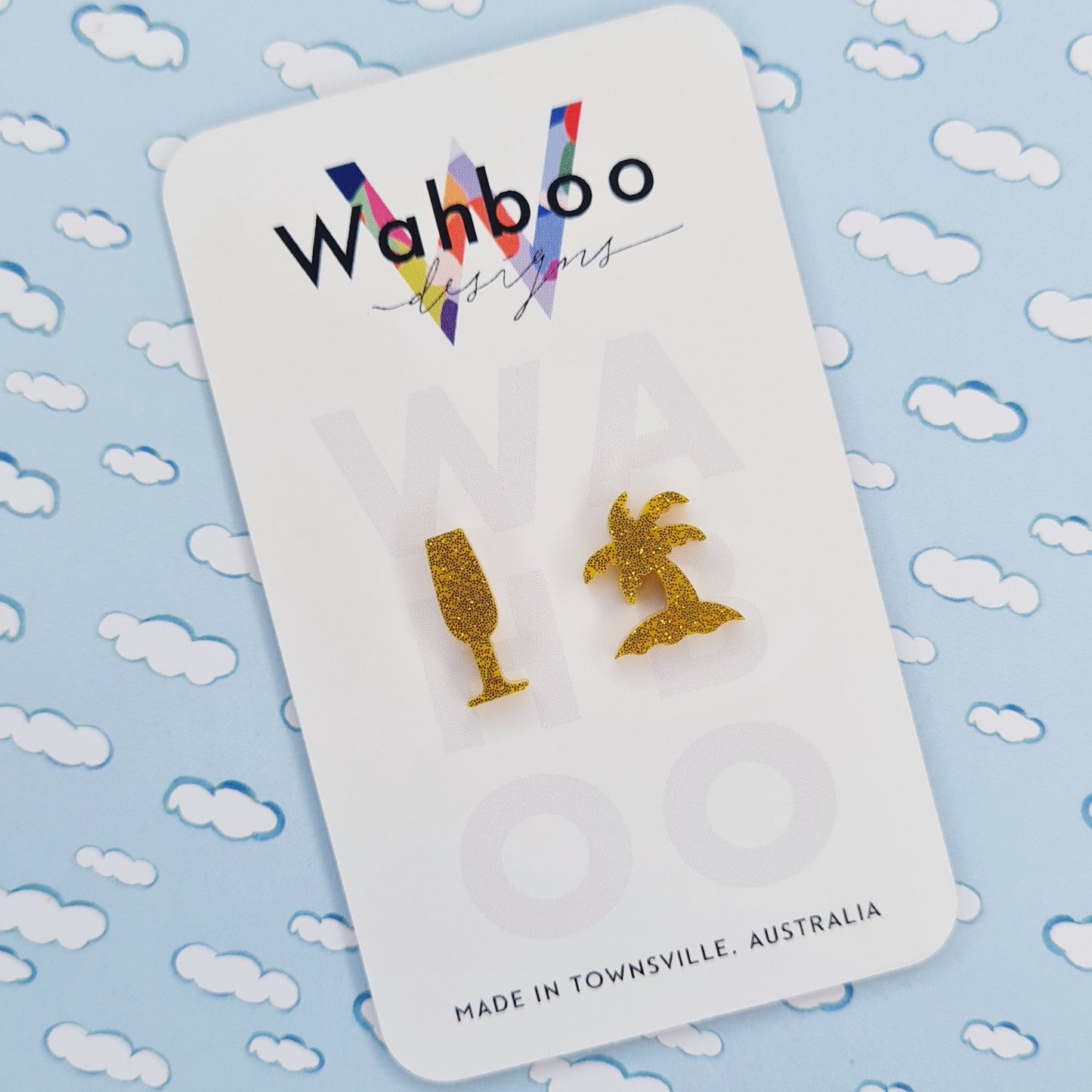 Palm Tree Stud Earrings