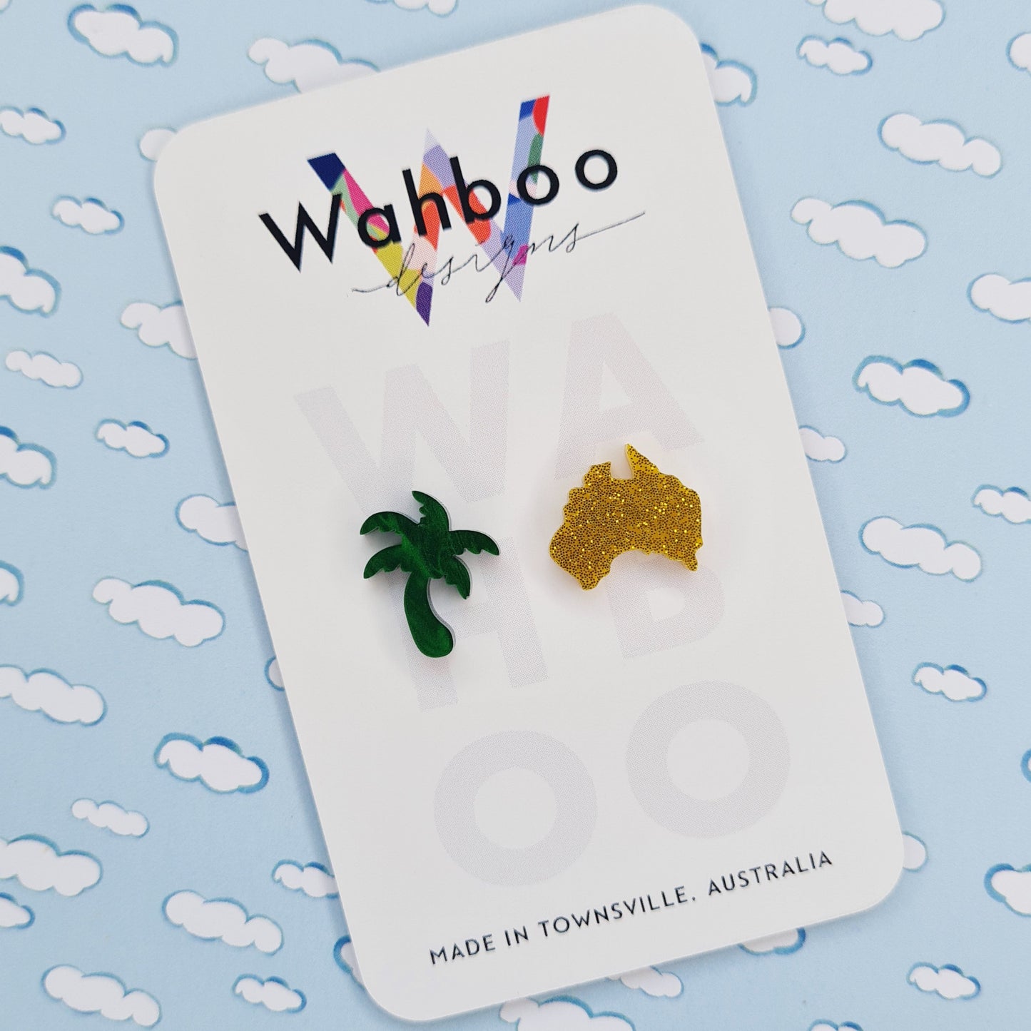 Palm Tree Stud Earrings