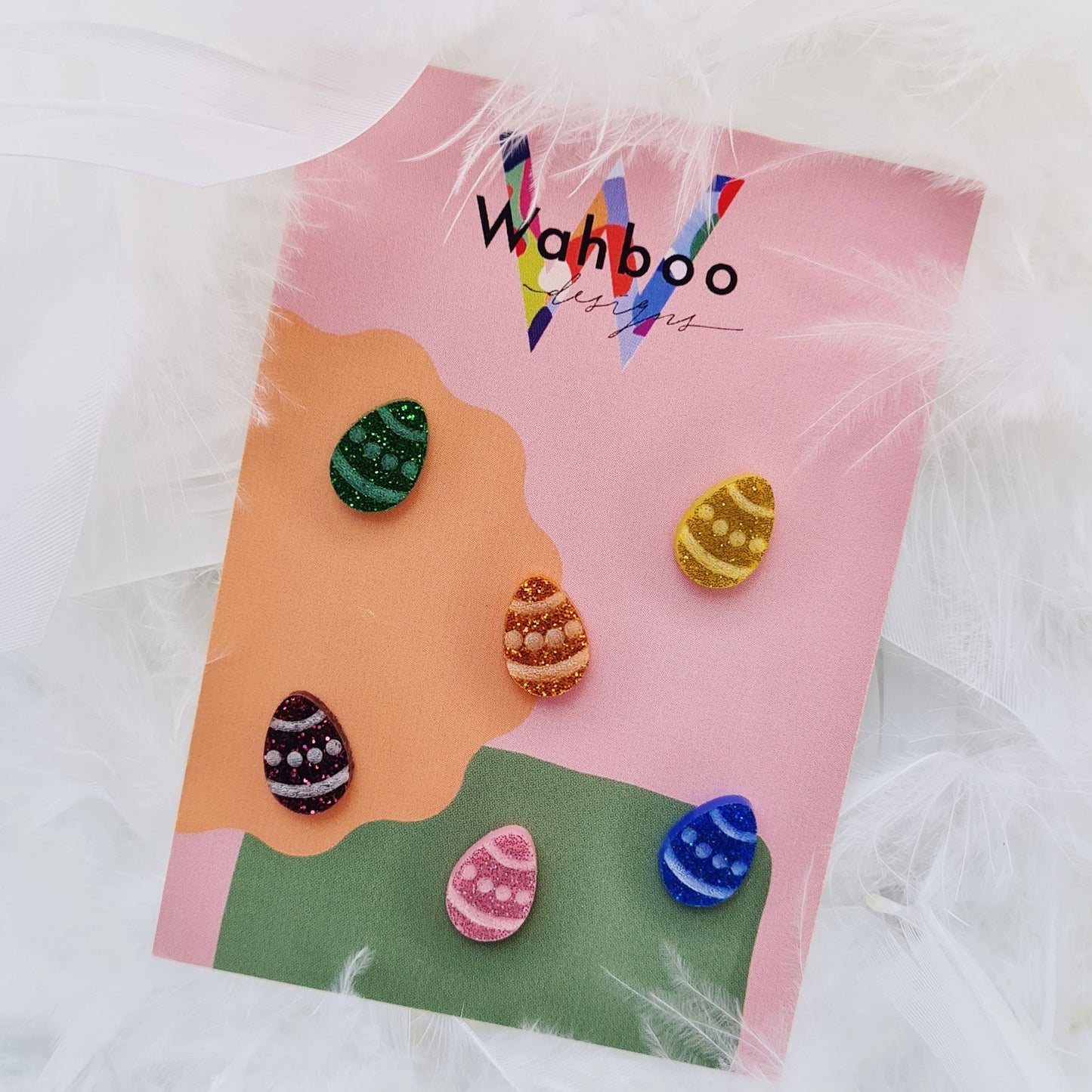 Easter Egg Basket Stud Earrings