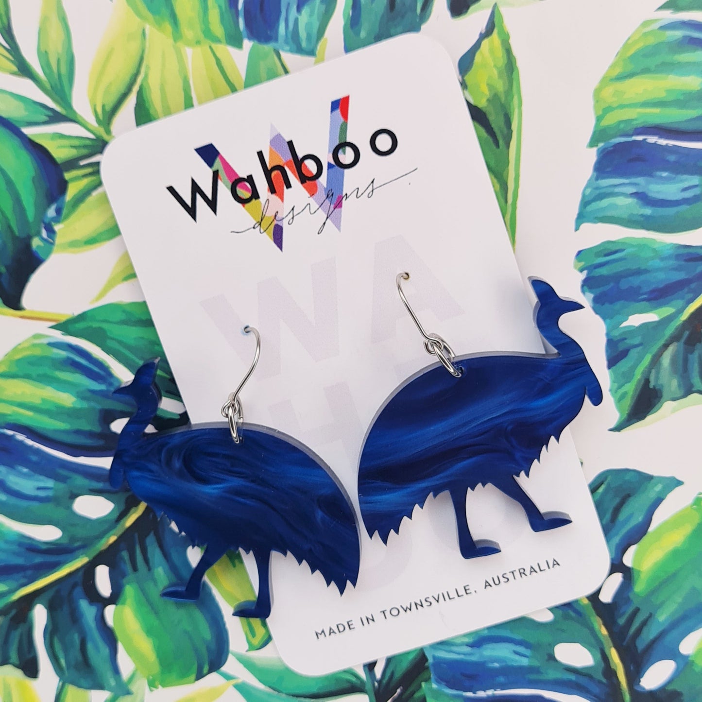 Cassowary Dangle Earrings