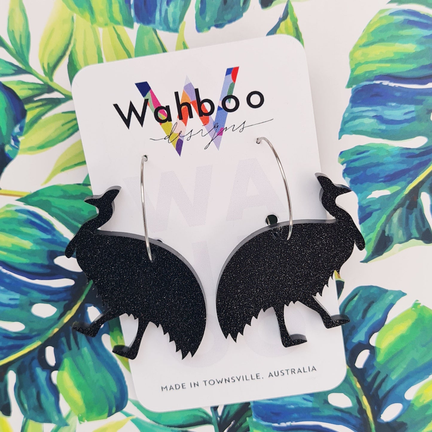 Cassowary Dangle Earrings