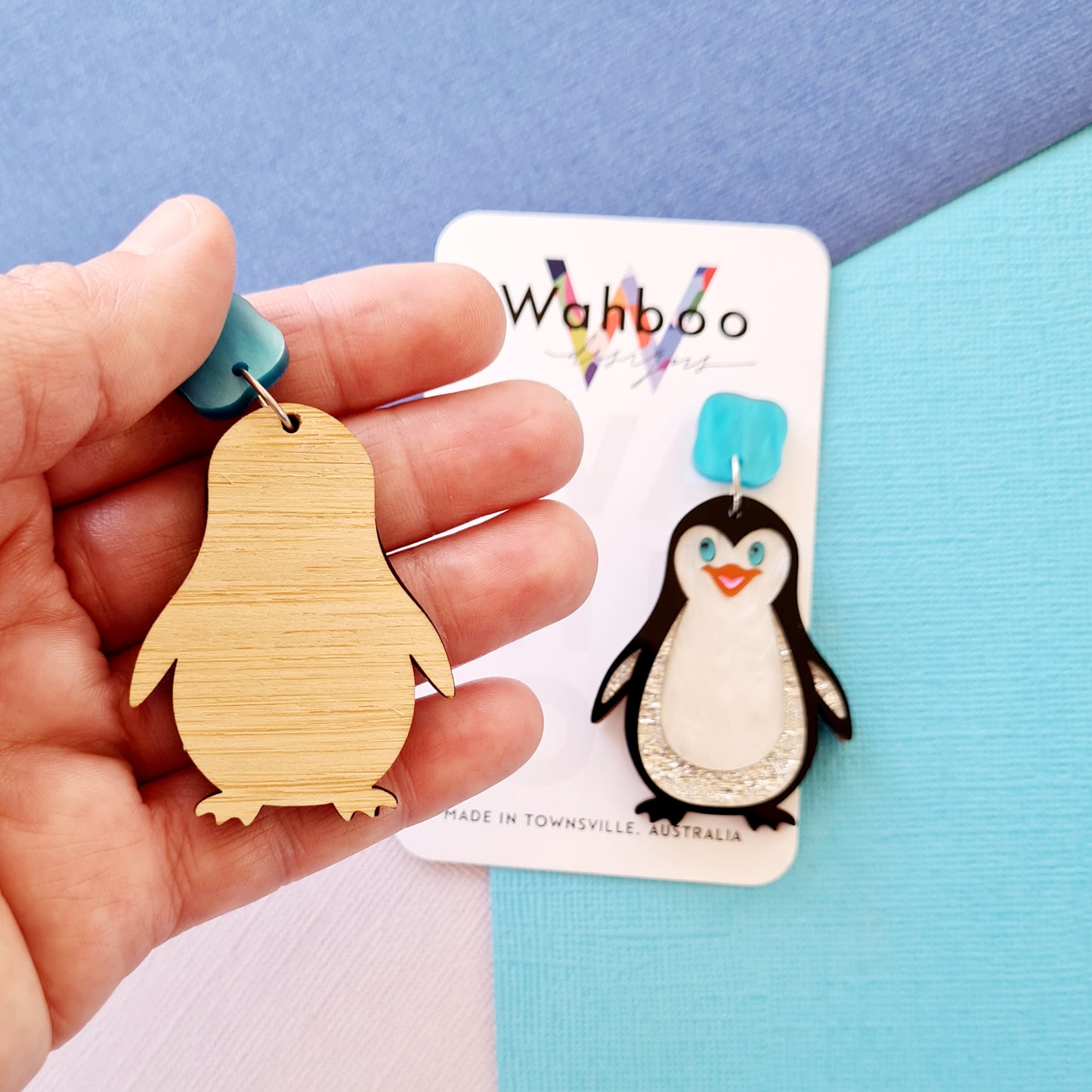 Penguin Dangle Earrings