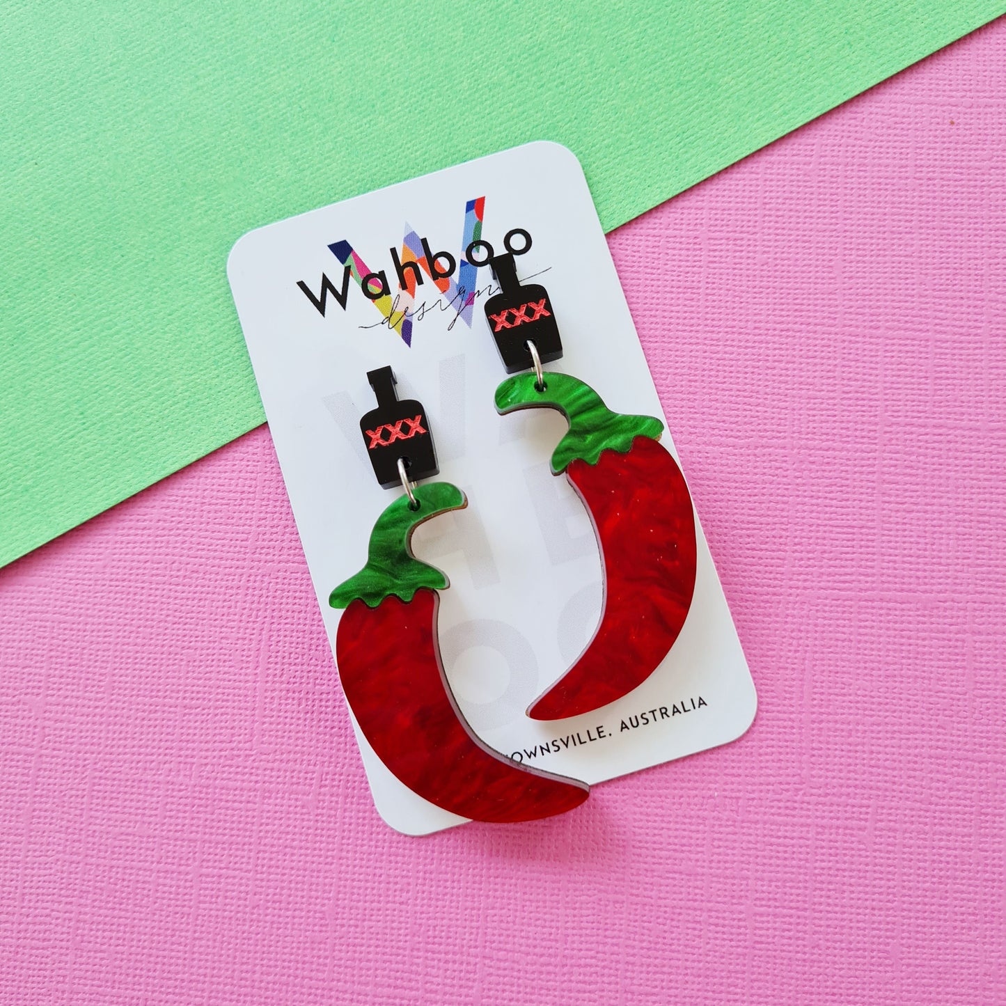 Chilli Hot Sauce Dangle Earrings