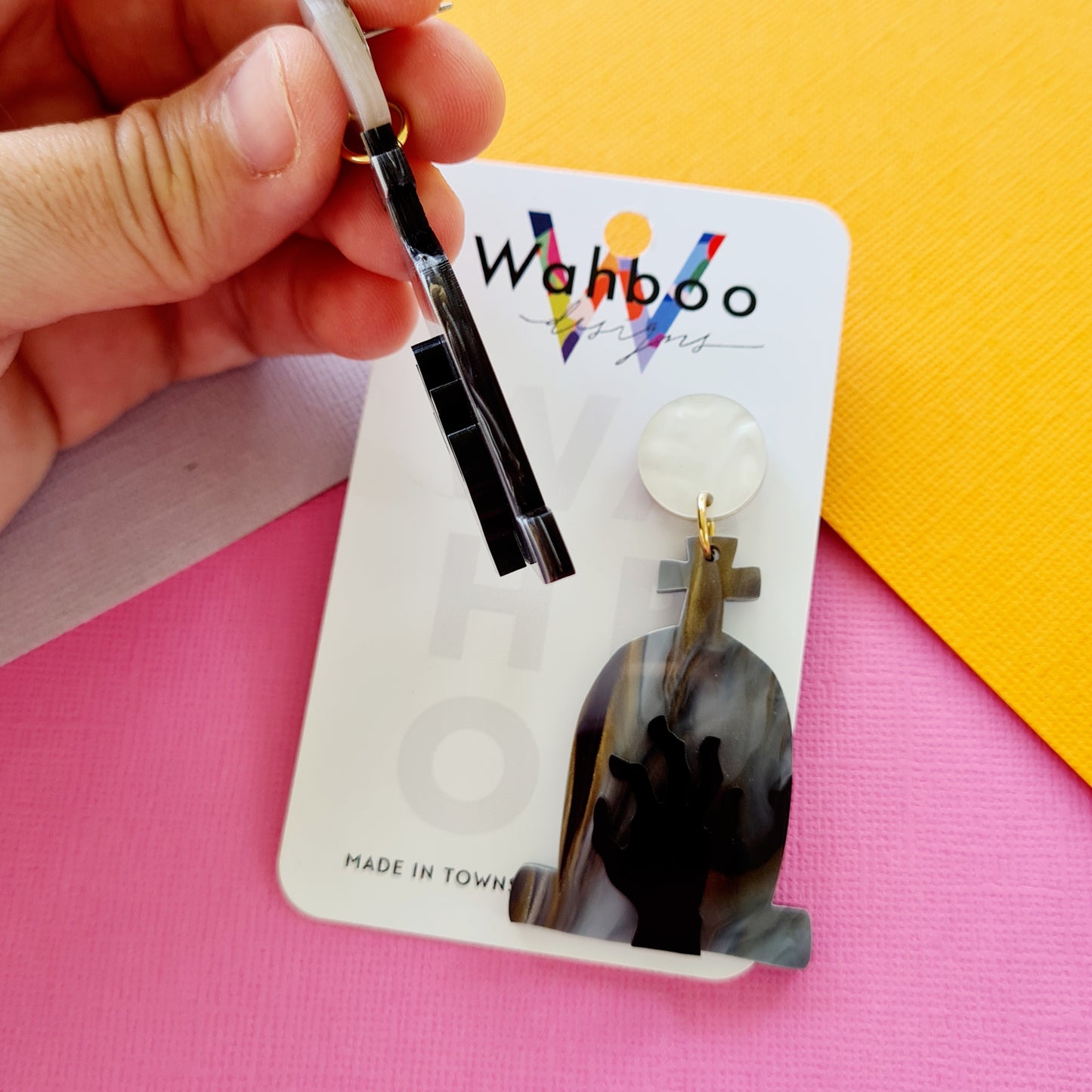 Halloween Tombstone Dangle Earrings