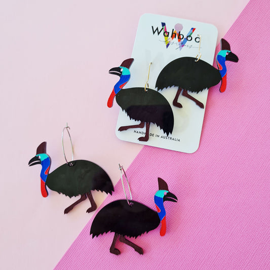 Cassowary Dangle Earrings