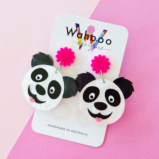 Happy Panda Dangle Earrings