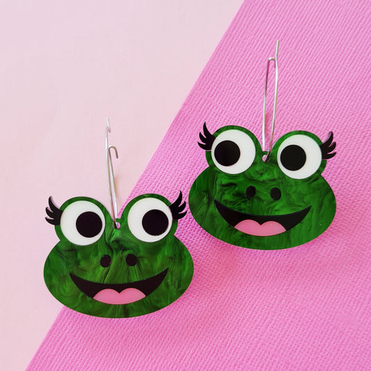 Happy Frog Dangle Earrings
