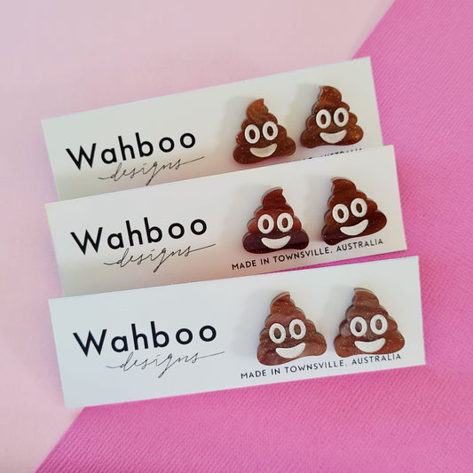 Emoji Poo Stud Earrings