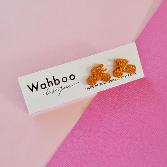 Cyclist Stud Earrings