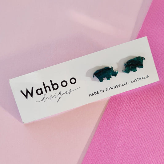 Rhinoceros Stud Earrings