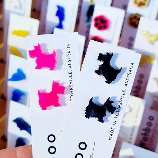 Scottie Dog Stud Earrings