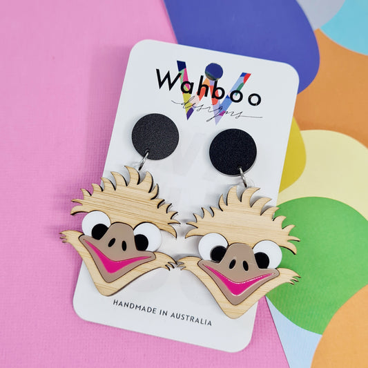 Emu Dangle Earrings