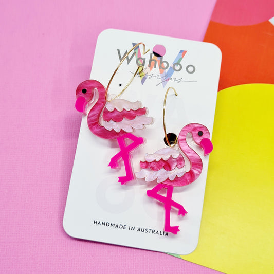 Flamingo Dangle Earrings