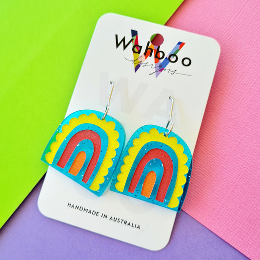 Rainbow Arches Dangle Earrings