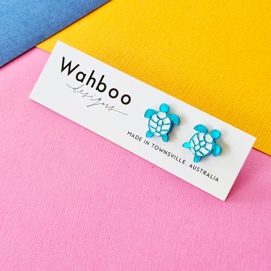 Turtle (painted) Stud Earrings