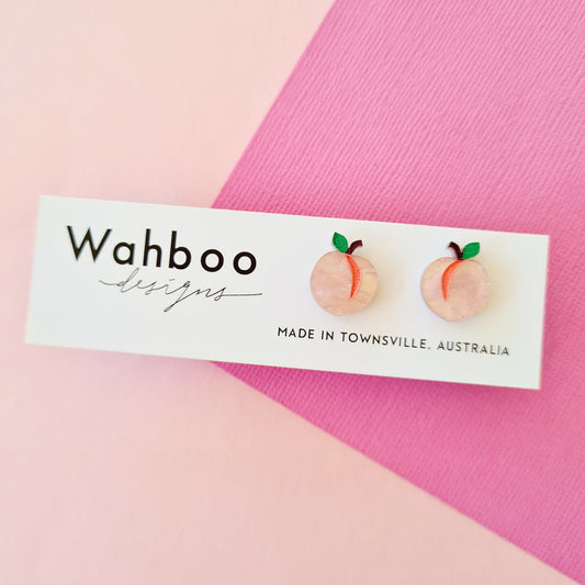Peach Stud Earrings