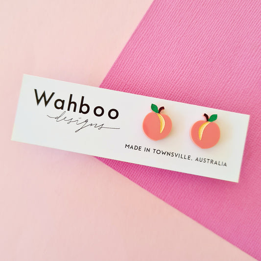 Peach Stud Earrings