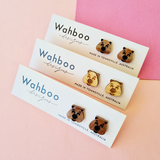 Wombat Face Studs